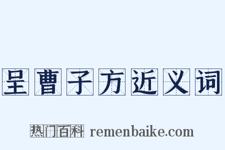 呈曹子方近义词是什么意思的图片